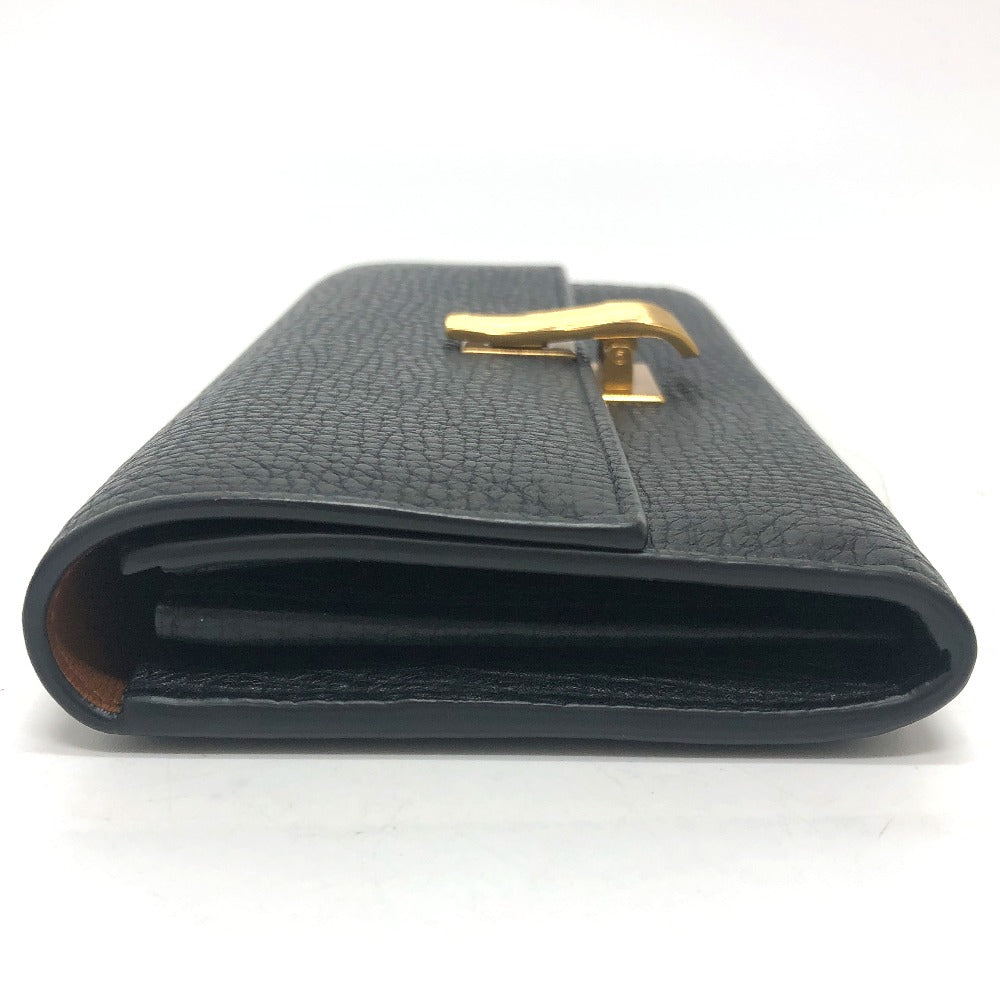 BOTTEGA VENETA パルメラート ２つ折り長財布 コンチネンタルウォレット ロング 長財布 レザー レディース ブラック - brandshop-reference