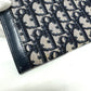 Dior トロッター ジャガード ヴィンテージ フラップ  ロングウォレット がま口 長財布 ジャガード レディース ネイビー - brandshop-reference