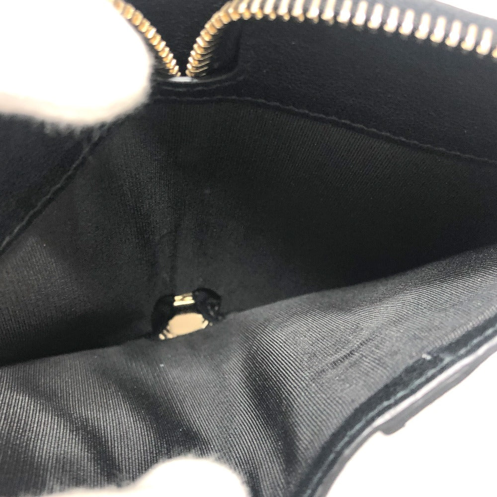 VALENTINO Ｖロゴ 二つ折り財布 ミドルウォレット 小物 2つ折り財布 レザー ユニセックス ブラック - brandshop-reference