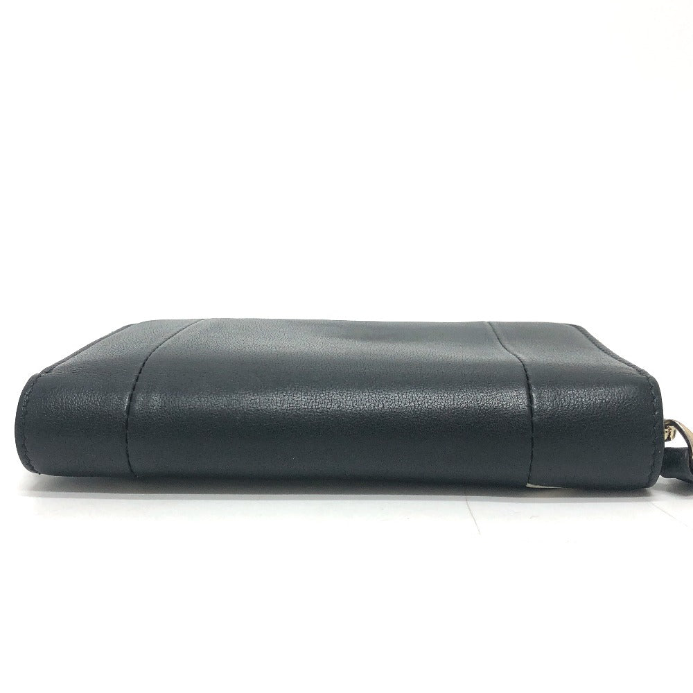 VALENTINO Ｖロゴ 二つ折り財布 ミドルウォレット 小物 2つ折り財布 レザー ユニセックス ブラック - brandshop-reference