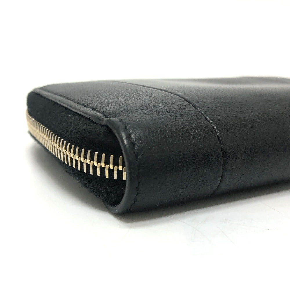 VALENTINO Ｖロゴ 二つ折り財布 ミドルウォレット 小物 2つ折り財布 レザー ユニセックス ブラック - brandshop-reference