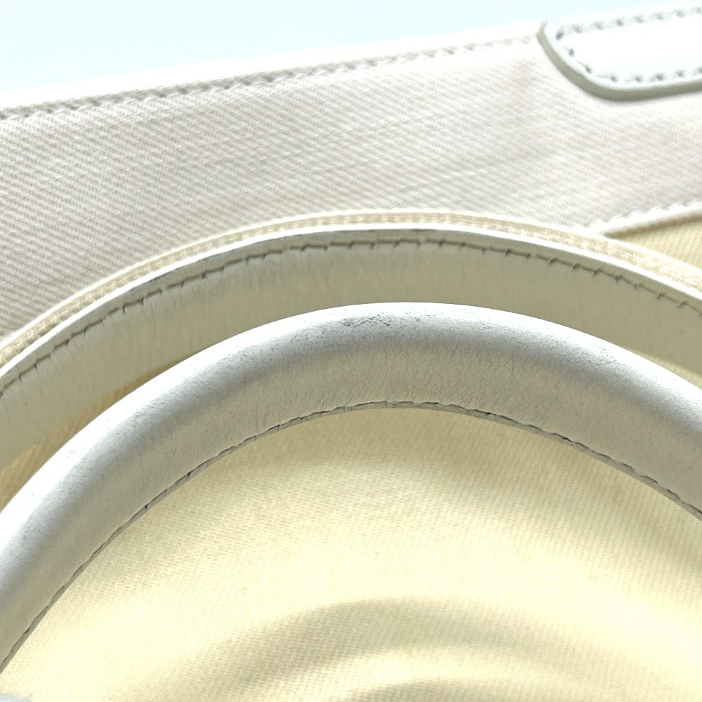 BALENCIAGA 339933 ネイビーカバスS カバン バッグ ハンドバッグ トートバッグ キャンバス/レザー レディース ホワイト - brandshop-reference