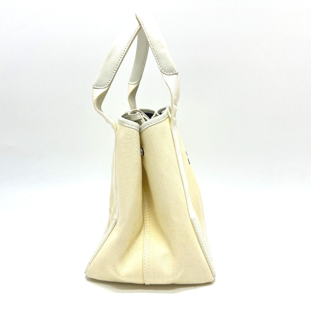 BALENCIAGA 339933 ネイビーカバスS カバン バッグ ハンドバッグ トートバッグ キャンバス/レザー レディース ホワイト - brandshop-reference