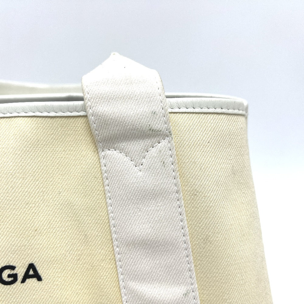 BALENCIAGA 339933 ネイビーカバスS カバン バッグ ハンドバッグ トートバッグ キャンバス/レザー レディース ホワイト - brandshop-reference