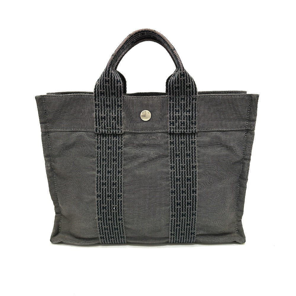 HERMES エールライントートPM カバン ハンドバッグ キャンバス レディース グレー - brandshop-reference
