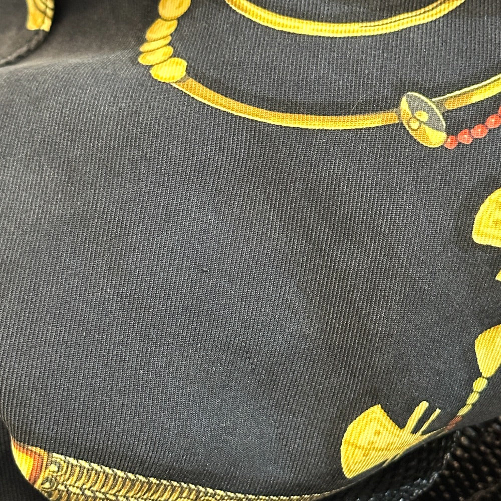 HERMES ヴィンテージ ツイルレーヌ アパレル 長袖シャツ シルク レディース ブラック×ゴールド - brandshop-reference