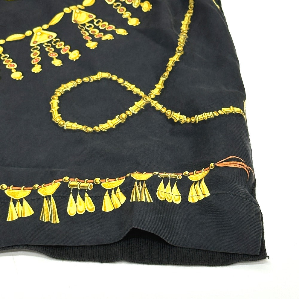 HERMES ヴィンテージ ツイルレーヌ アパレル 長袖シャツ シルク レディース ブラック×ゴールド - brandshop-reference