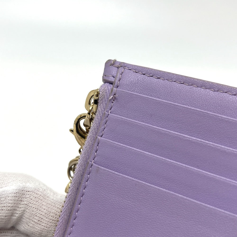 Dior S0965ONMJ レディディオール コスモス ジップ カードケース コインケース レザー レディース パープル - brandshop-reference