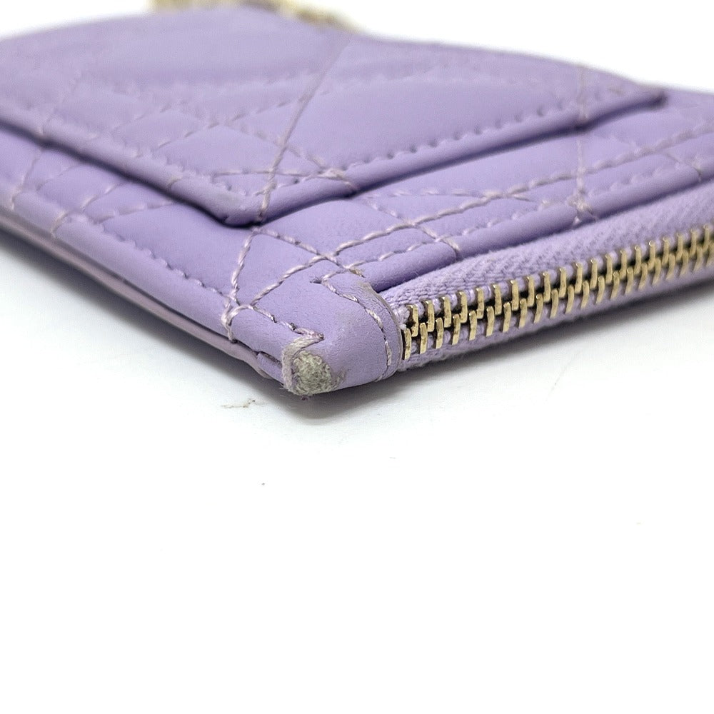 Dior S0965ONMJ レディディオール コスモス ジップ カードケース コインケース レザー レディース パープル - brandshop-reference