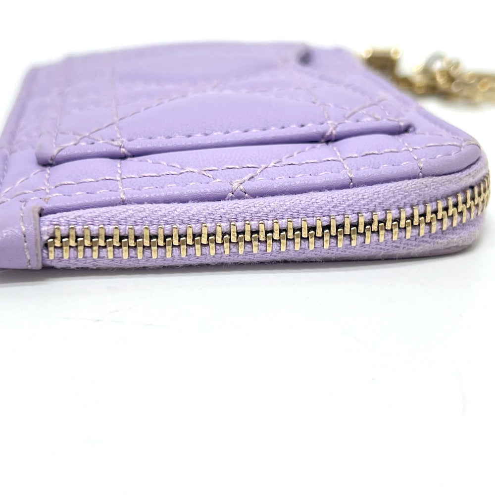 Dior S0965ONMJ レディディオール コスモス ジップ カードケース コインケース レザー レディース パープル - brandshop-reference