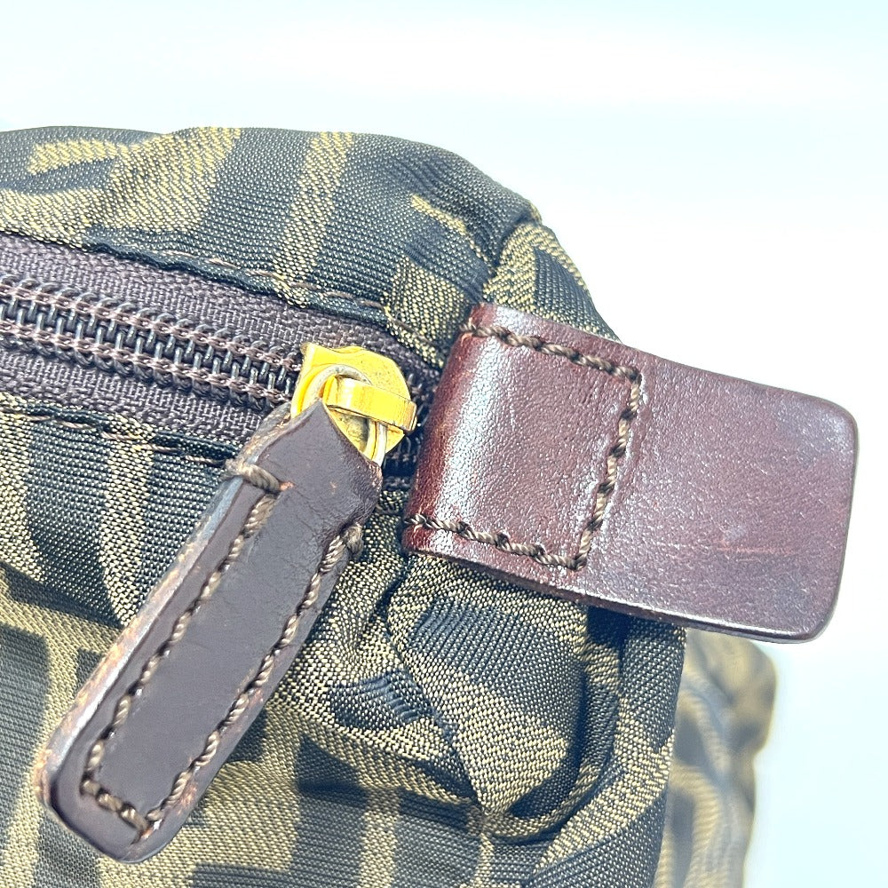 FENDI ズッカ柄 折り畳み カバン バッグ トートバッグ レザー/キャンバス レディース ブラウン - brandshop-reference