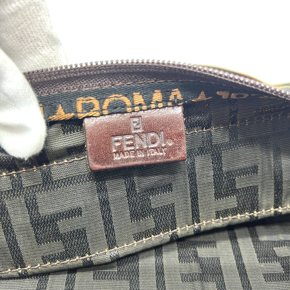 FENDI ズッカ柄 折り畳み カバン バッグ トートバッグ レザー/キャンバス レディース ブラウン - brandshop-reference