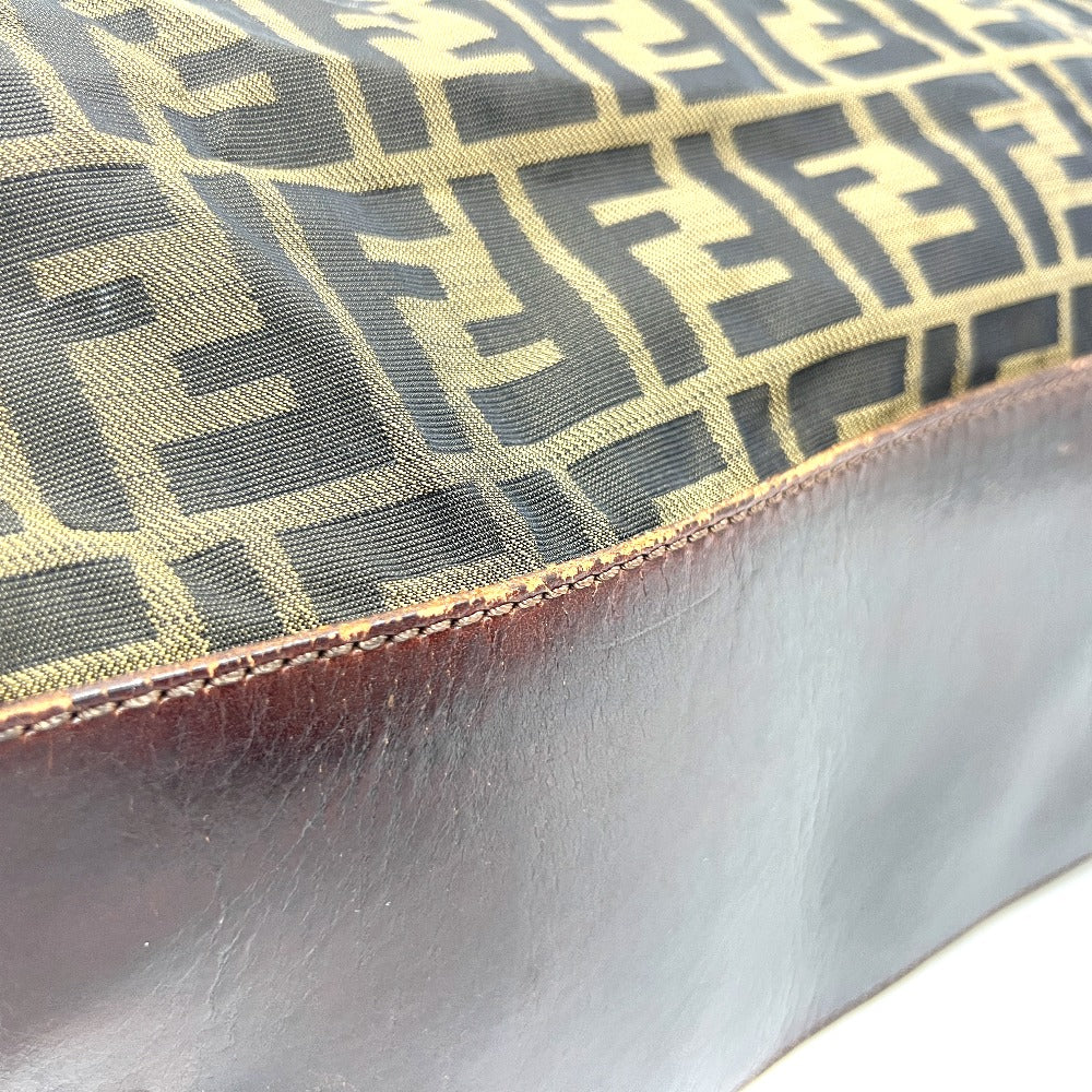 FENDI ズッカ柄 折り畳み カバン バッグ トートバッグ レザー/キャンバス レディース ブラウン - brandshop-reference
