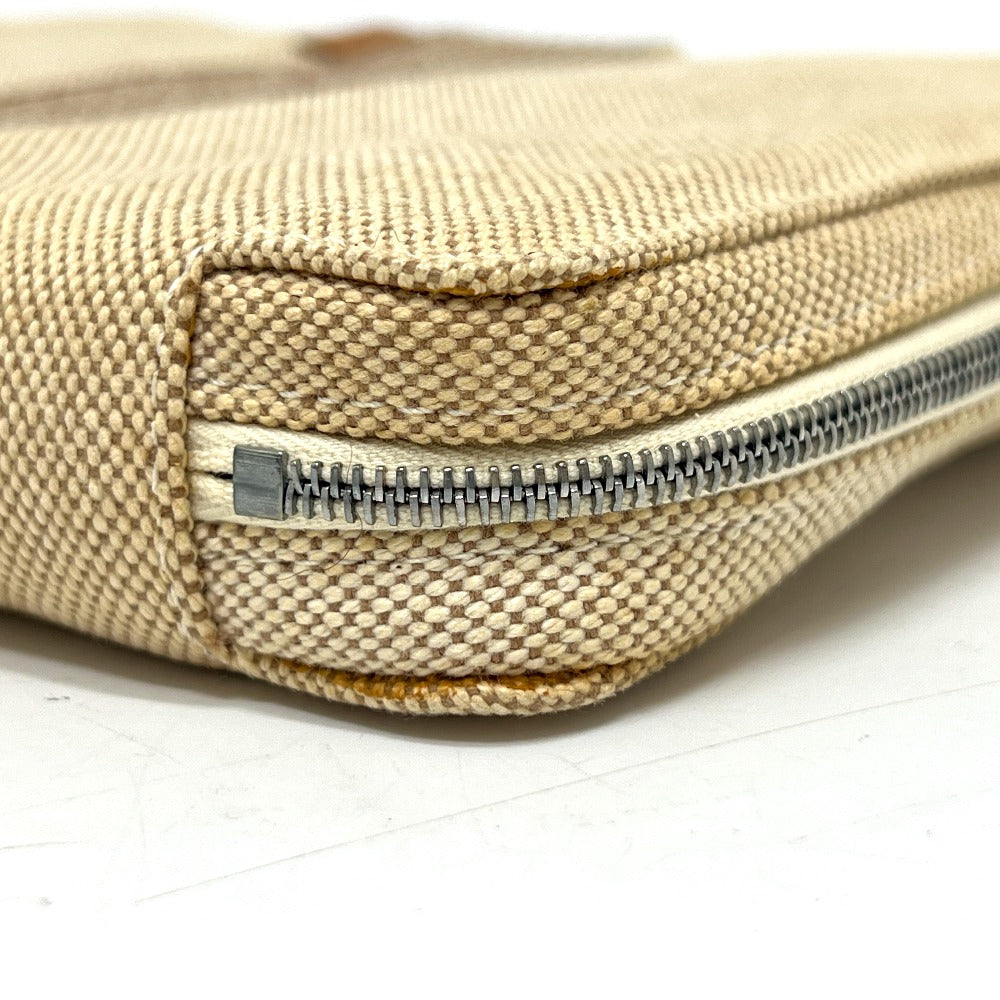 HERMES ニューフールトゥ トラベルポーチ マルチケース ポーチ トワルアッシュ ユニセックス ブラウンベージュ - brandshop-reference