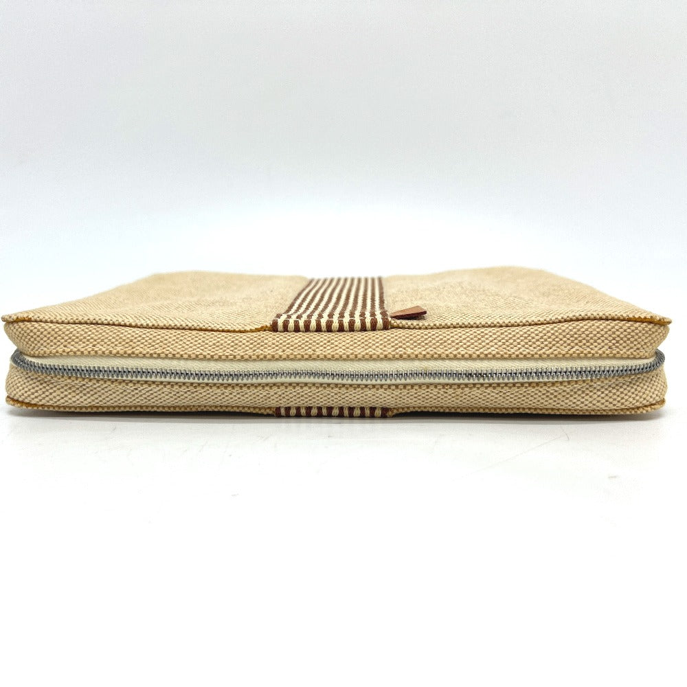 HERMES ニューフールトゥ トラベルポーチ マルチケース ポーチ トワルアッシュ ユニセックス ブラウンベージュ - brandshop-reference