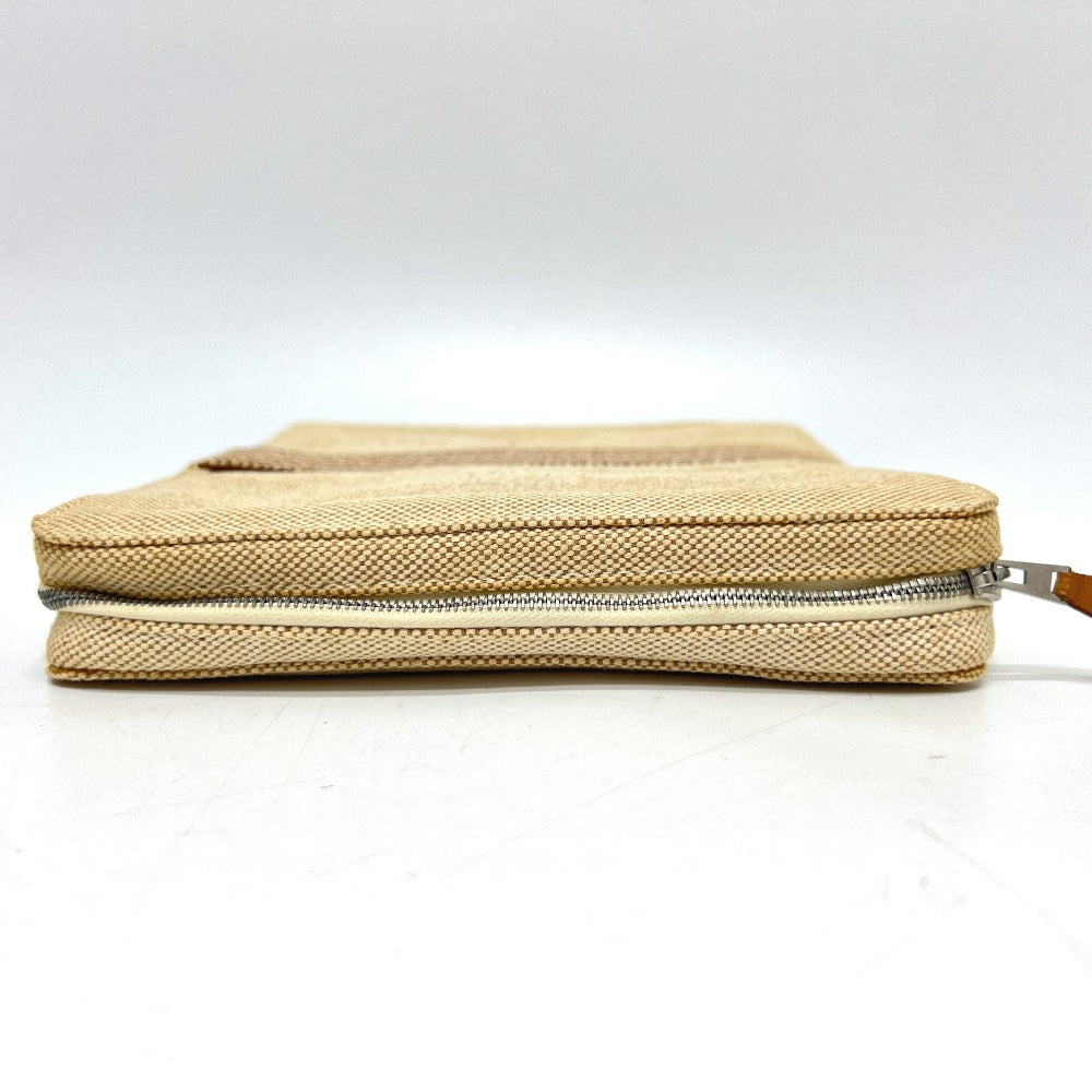 HERMES ニューフールトゥ トラベルポーチ マルチケース ポーチ トワルアッシュ ユニセックス ブラウンベージュ - brandshop-reference