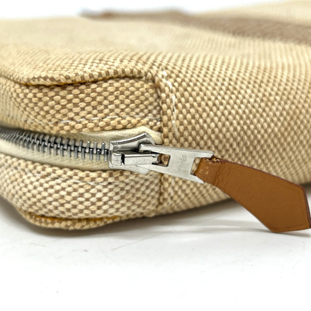 HERMES ニューフールトゥ トラベルポーチ マルチケース ポーチ トワルアッシュ ユニセックス ブラウンベージュ - brandshop-reference