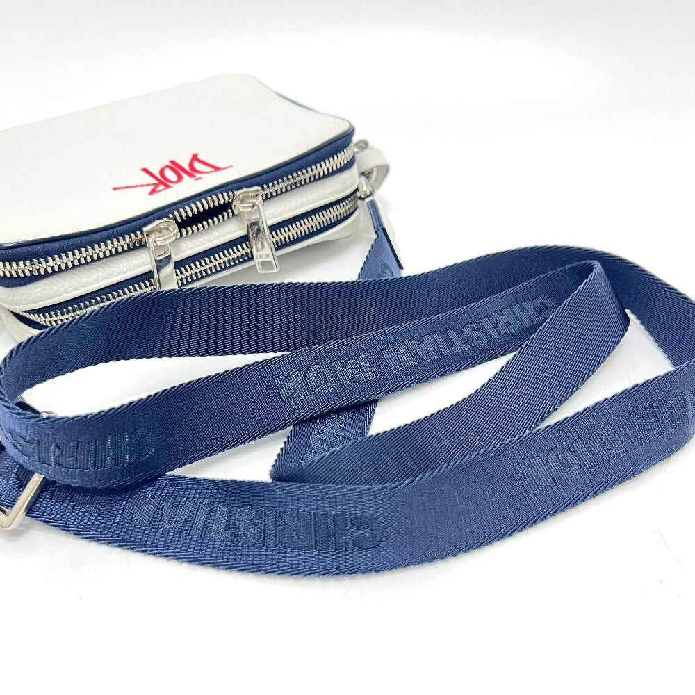 Dior ディオール×ステューシーコラボ カバン バッグ 斜め掛け ショルダーバッグ レザー レディース ホワイト - brandshop-reference
