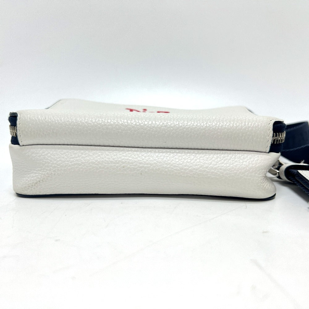 Dior ディオール×ステューシーコラボ カバン バッグ 斜め掛け ショルダーバッグ レザー レディース ホワイト - brandshop-reference