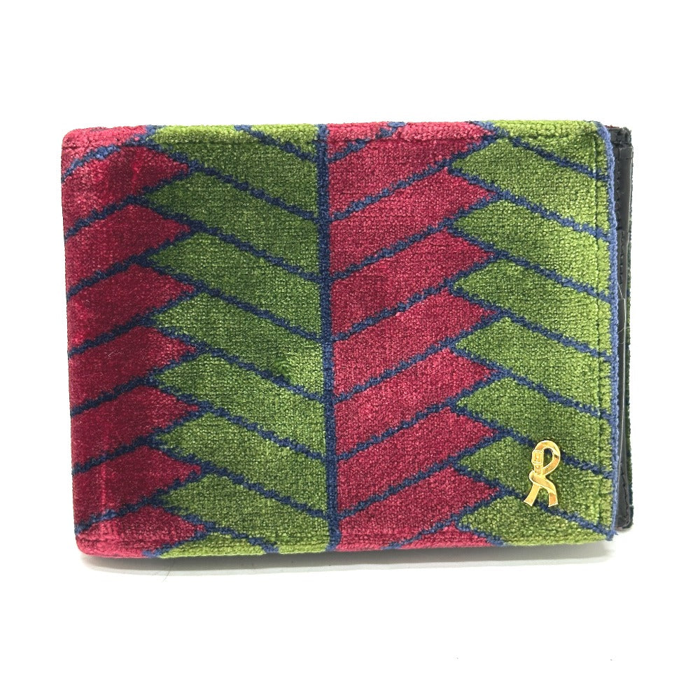 Roberta di Camerino Accessory Wallet Logo Bifold Wallet Velor/Leather Women's Multicolor
