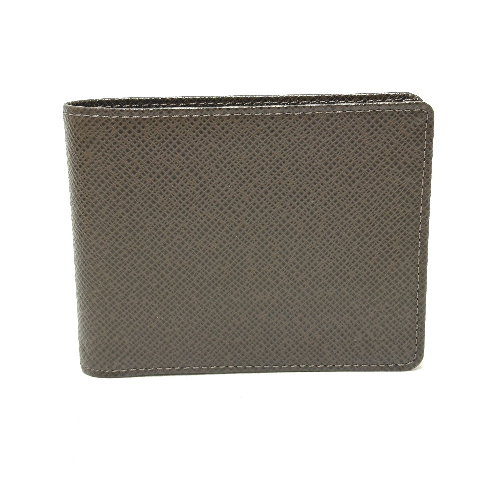 LOUIS VUITTON M30488 Porto Bier 6 Cult Credit Wallet Short Wallet Billfold Bifold Wallet Taiga Leather Men's Grisly