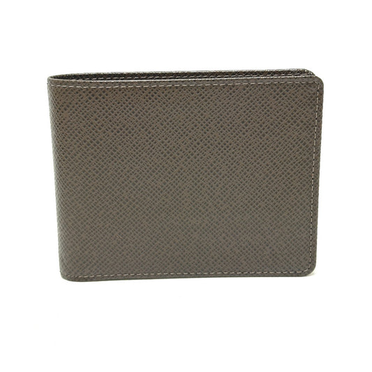 LOUIS VUITTON M30488 Porto Bier 6 Cult Credit Wallet Short Wallet Billfold Bifold Wallet Taiga Leather Men's Grisly