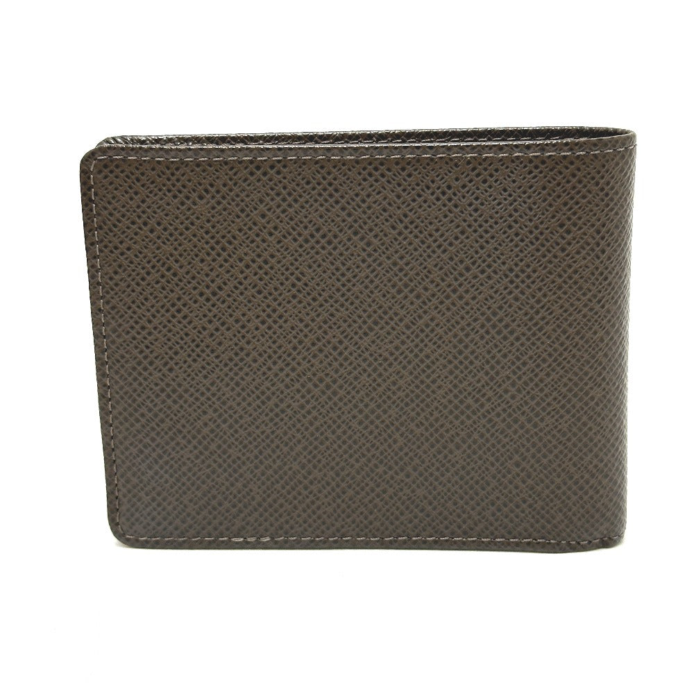 LOUIS VUITTON M30488 Porto Bier 6 Cult Credit Wallet Short Wallet Billfold Bifold Wallet Taiga Leather Men's Grisly