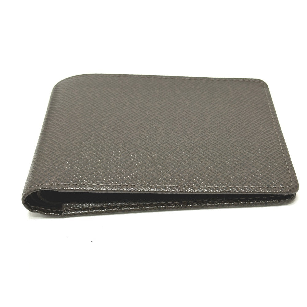 LOUIS VUITTON M30488 Porto Bier 6 Cult Credit Wallet Short Wallet Billfold Bifold Wallet Taiga Leather Men's Grisly