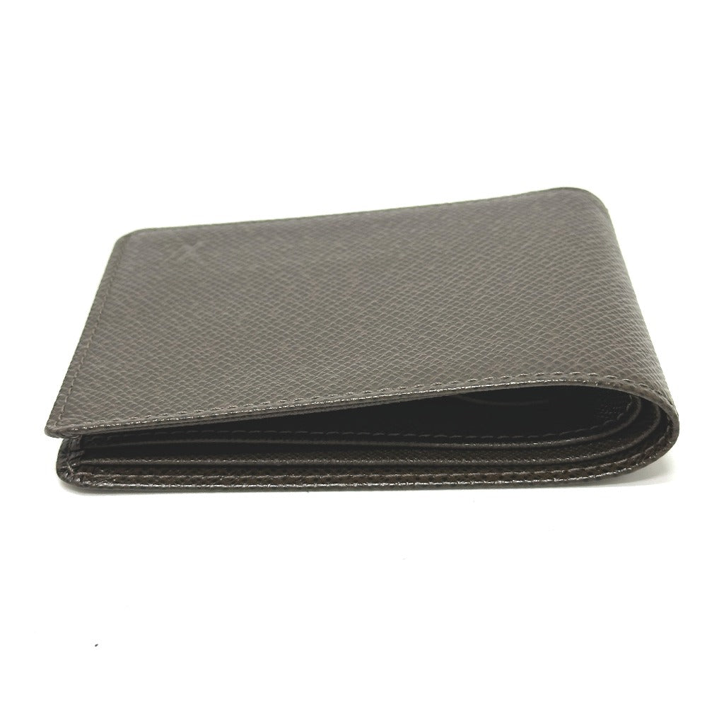 LOUIS VUITTON M30488 Porto Bier 6 Cult Credit Wallet Short Wallet Billfold Bifold Wallet Taiga Leather Men's Grisly