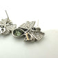 Christian Dior Ribbon Bijou Accessories Rhinestone Earrings Metal Women's Silver