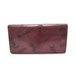 YVES SAINT LAURENT YSL Logo All Over Pattern Wallet Long Wallet Bifold Clasp Long Wallet Leather Women's Wine Red