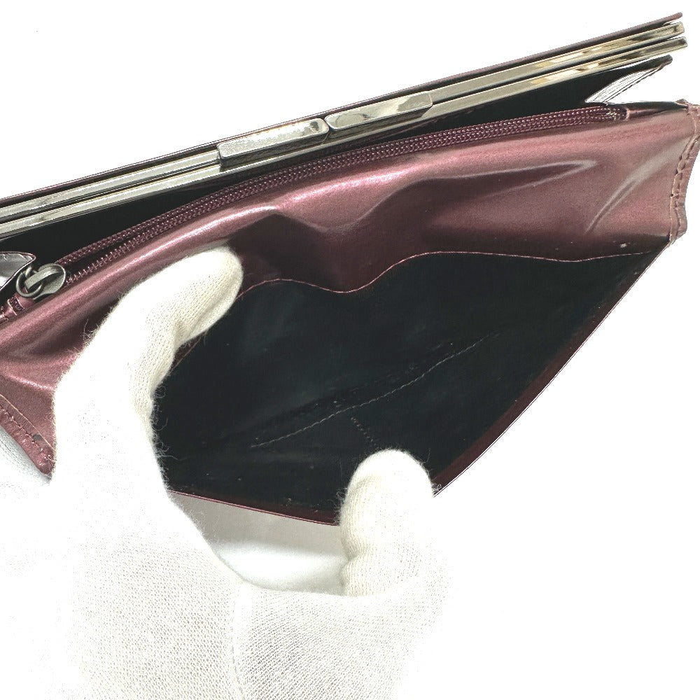 YVES SAINT LAURENT YSL Logo All Over Pattern Wallet Long Wallet Bifold Clasp Long Wallet Leather Women's Wine Red