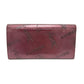 YVES SAINT LAURENT YSL Logo All Over Pattern Wallet Long Wallet Bifold Clasp Long Wallet Leather Women's Wine Red