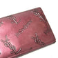 YVES SAINT LAURENT YSL Logo All Over Pattern Wallet Long Wallet Bifold Clasp Long Wallet Leather Women's Wine Red