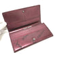 YVES SAINT LAURENT YSL Logo All Over Pattern Wallet Long Wallet Bifold Clasp Long Wallet Leather Women's Wine Red