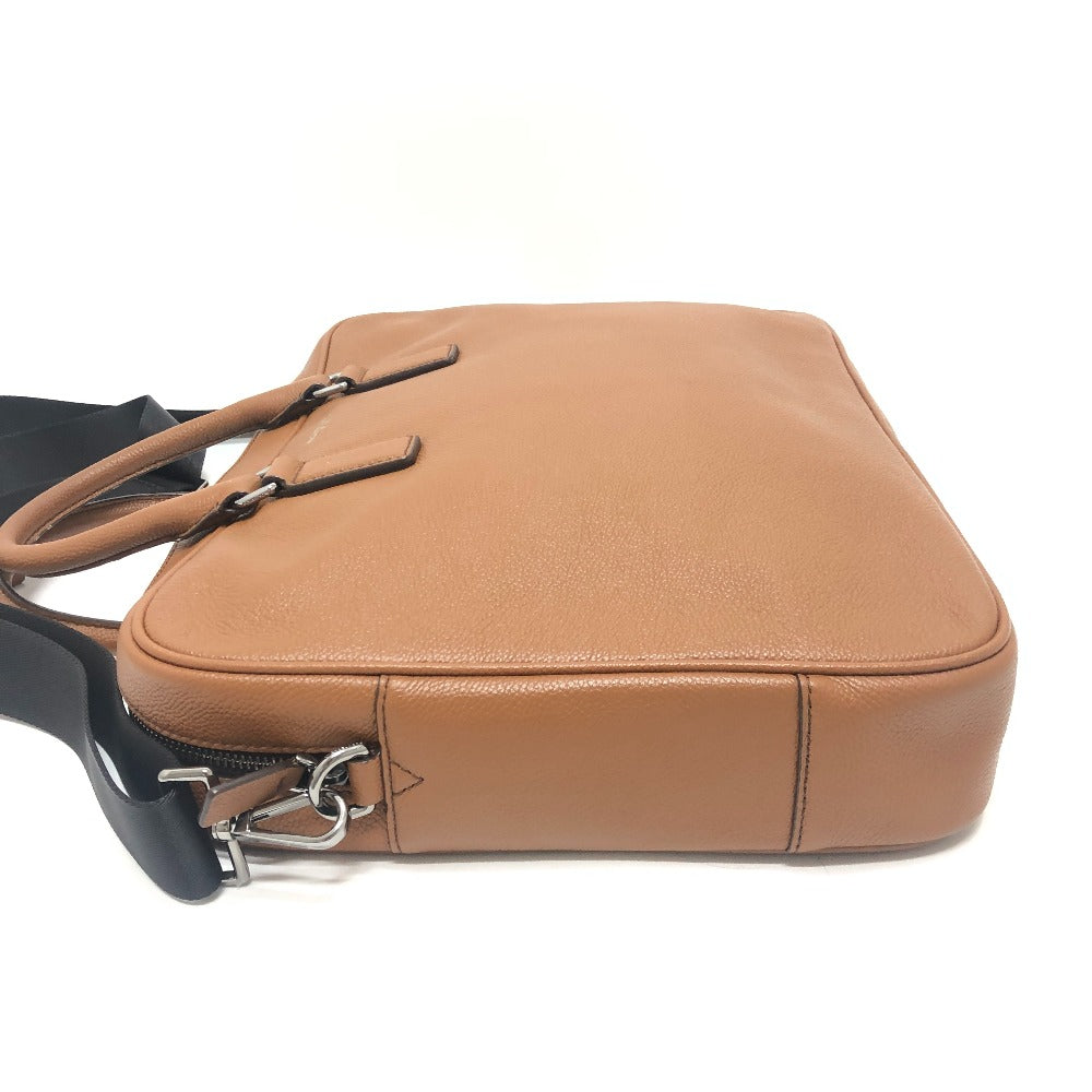 Michael Kors Logo Bag 2WAY Briefcase Document Bag Business Bag Leather Men's Brown