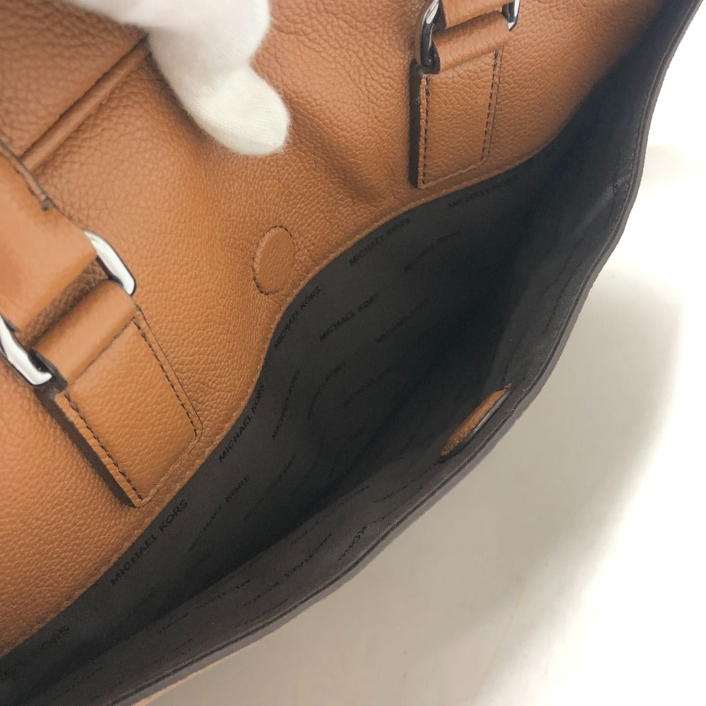 Michael Kors Logo Bag 2WAY Briefcase Document Bag Business Bag Leather Men's Brown