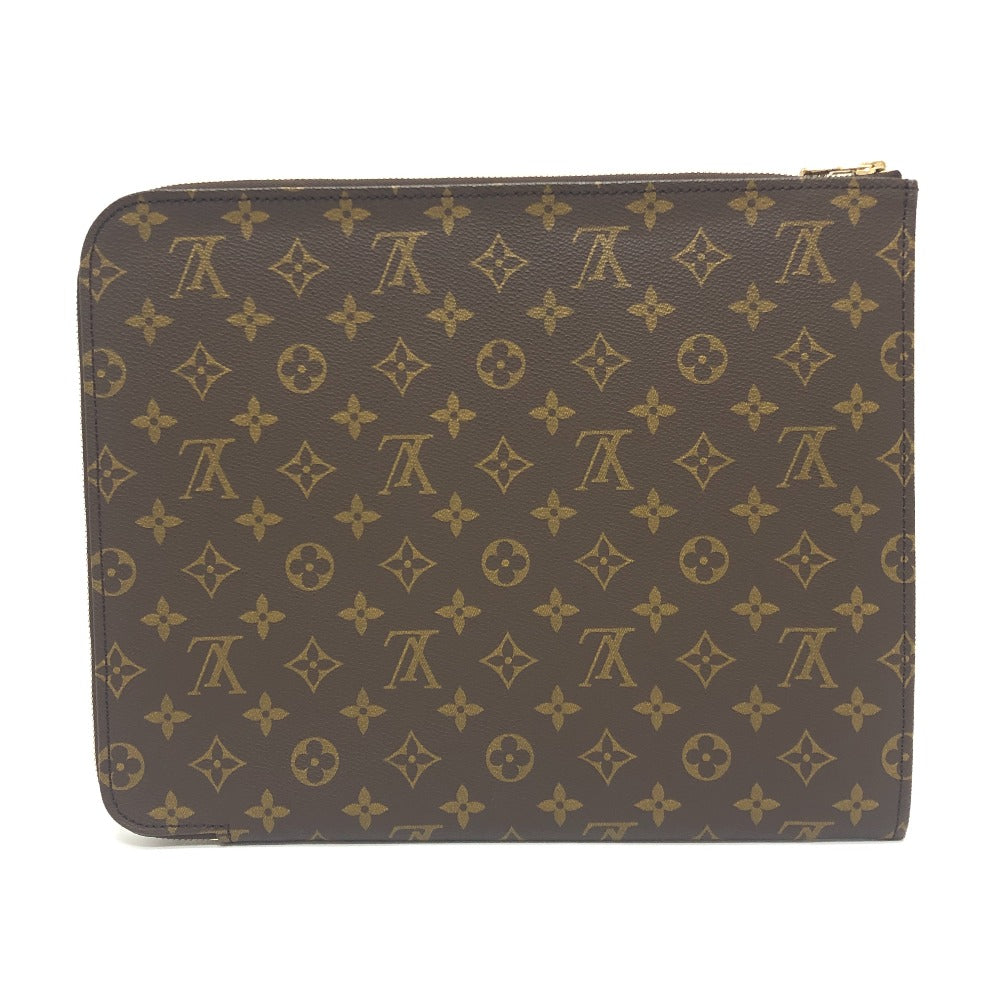 LOUIS VUITTON M53456 Posh Documentation Bag Second Bag Document Case L-shaped Zipper Clutch Bag Unisex Brown
