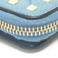 VALENTINO Quilted Rockstud Wallet Compact Wallet Bifold Wallet Leather Women's Blue