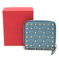 VALENTINO Quilted Rockstud Wallet Compact Wallet Bifold Wallet Leather Women's Blue