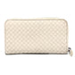 BOTTEGA VENETA 114076 Intrecciato Long Wallet Round Zipper Long Wallet Leather Women's White