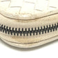 BOTTEGA VENETA 114076 Intrecciato Long Wallet Round Zipper Long Wallet Leather Women's White