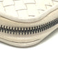 BOTTEGA VENETA 114076 Intrecciato Long Wallet Round Zipper Long Wallet Leather Women's White