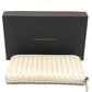 BOTTEGA VENETA 114076 Intrecciato Long Wallet Round Zipper Long Wallet Leather Women's White