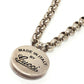 GUCCI Circle Logo Accessory Pendant Cursive Chain Necklace SV925 Women's Silver