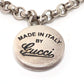 GUCCI Circle Logo Accessory Pendant Cursive Chain Necklace SV925 Women's Silver