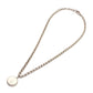 GUCCI Circle Logo Accessory Pendant Cursive Chain Necklace SV925 Women's Silver