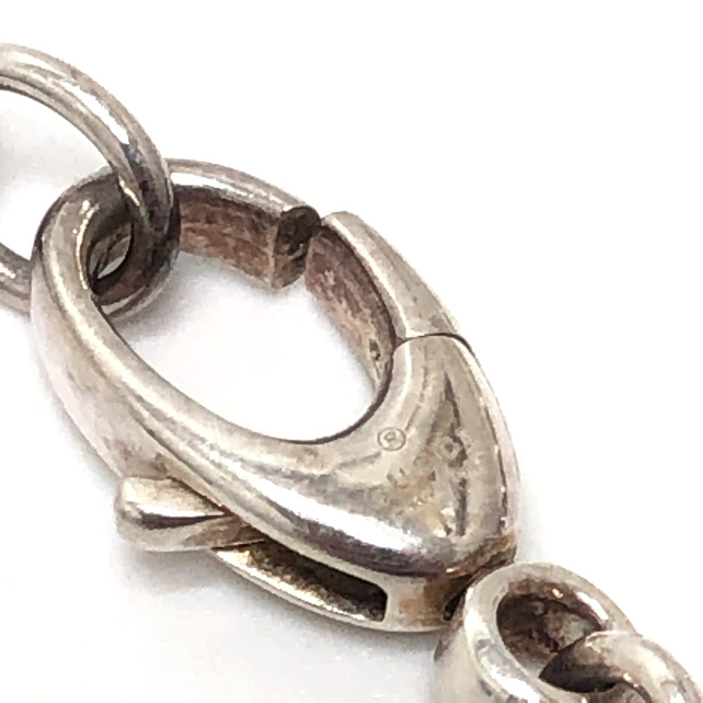 GUCCI Circle Logo Accessory Pendant Cursive Chain Necklace SV925 Women's Silver