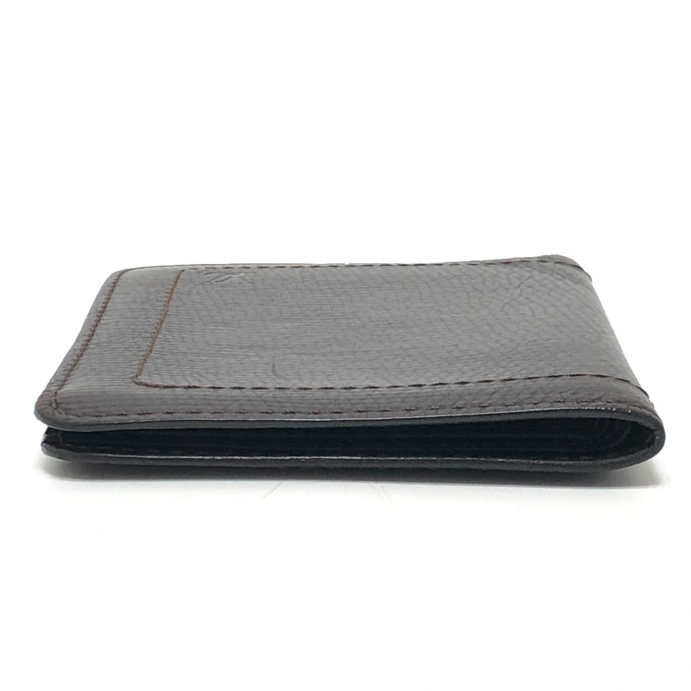 LOUIS VUITTON ユタ 財布 コンパクトウォレット 小銭入れ無し パスポートケース 2つ折り財布 レザー メンズ カフェ