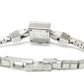 GUCCI 102 G Mini Square Chain Quartz Watch SS Ladies Silver